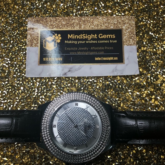 Genuine diamond watch for men, NOT CZ, Not moissanite, best gift for men, Real - Picture 4 of 5